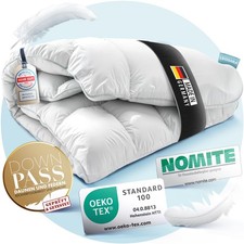 Daunendecke Ganzjahresdecke 135 x 200 Federdecke 1600g, 85% Feder, 15% Daune
