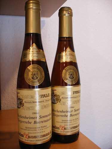 Flaschen 1994er siegerrebe - flaschen,