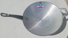 Wok Pfanne 40 cm Ø 16 Zoll runder Boden Aluminium  China Gastronomie