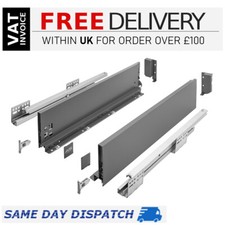 UltraSlim AXIS PRO Soft Close Anthrazit Küche Schubladenbox Seiten Schubladenführungen