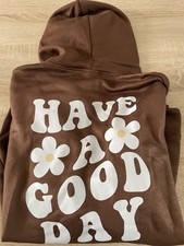 Kapuzenpullover Braun- Have A Good Day- Gr. S -Restposten 
