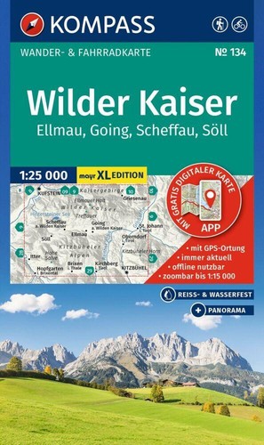 Kompass wanderkarte 134 - /,