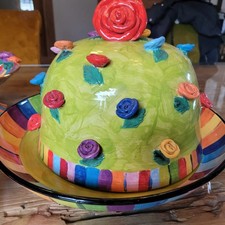 Florale Kuchenplatte mit