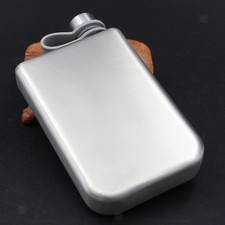 9 Unzen Edelstahl Taschen Flachmann Schnaps Behälter Silber