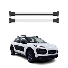Dachträger Grundtäger für Citroen C4 Cactus 2014-2020 75kg Alu Silber 2 tlg