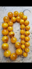 Alte Bernstein  Halskette, Amber Butterscotch 80 Gramm.