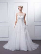 HBH bodenlange Brautkleid mit