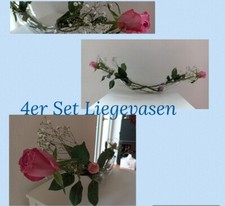 4 Liegevasen Hochzeit festlich