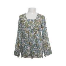 Aurobelle, Tunika, Größe: XL, Blau/Mehrfarbig, Baumwolle, Blumen, Damen #CHK