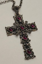 Jugendstil XXL Granat KREUZ