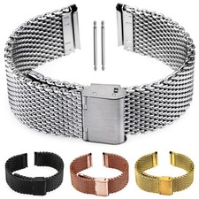 Uhrenarmband MILANAISE Edelstahl Mesh Loop Uhr Armband silber schwarz gold rose
