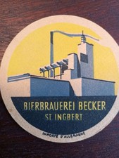 Bierdeckel Brauerei Becker St Ingbert Einseitig