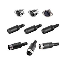 DIN 5 -8 Pol Industrie -Stecker -Kupplung -Buchse | Diodenstecker Steckverbinder