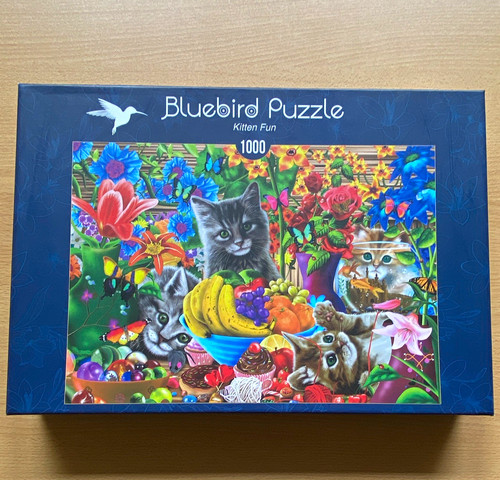 Bluebird puzzle kitten - bluebird,