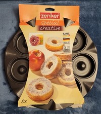 2 x Zenker 8er Apfelküchlein-Backblech, Donut/Muffin Apfelkuchen Backform