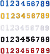 50st Zahlen Aufbügeln Patches Stickerei Bügelbilder Kleidung Taschen Dekoration