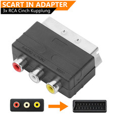 Scart Adapter TV AV Adapter 3x