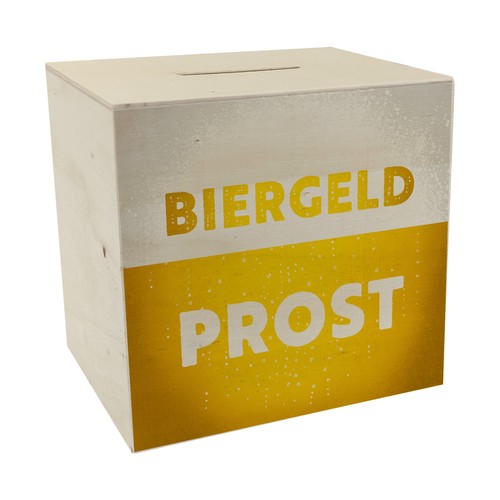 Biergeld prost spardose aus - prost,