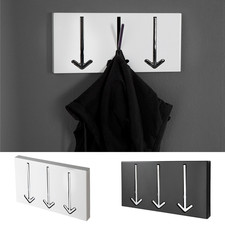 Design Wandgarderobe ARROW - 30cm - FARBWAHL chrom - mit 3 Haken - Pfeile - Flur