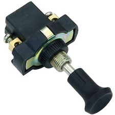 Zieh Schalter Zug 12 24 V Volt Auto schwarz rund Rastschalter Oldtimer Retro