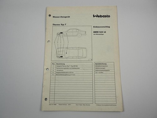 Bmw 524 einbauanleitung - bmw,