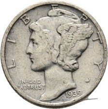 Usa liberty one dime - dime, 1939