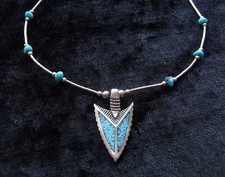 Indianer Schmuck Kette Silber