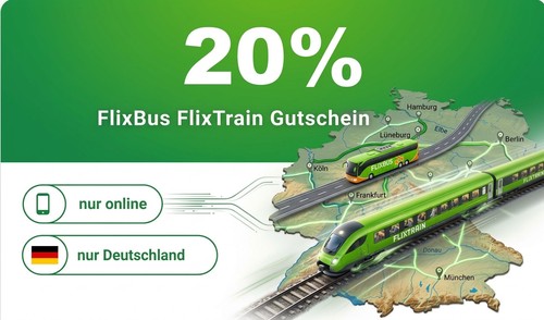 Flixbus flixtrain - 20%,