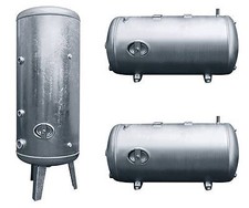 Heider Druckkessel Druckbehälter, 100 - 1000 l, steh. o. liegend, verzinkt,6 bar
