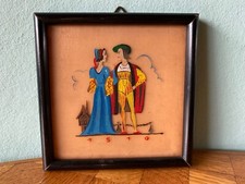 Gemälde Bild auf Glas gemalt  Puppenhaus  Puppenstube  dollhouse picture