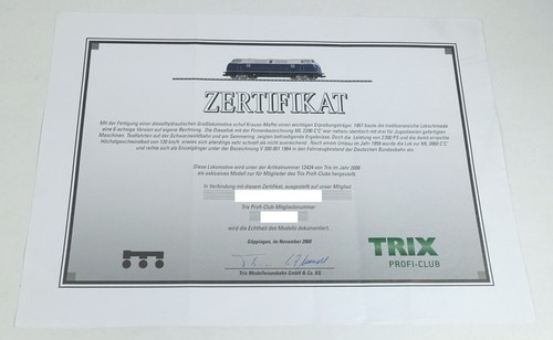 Trix minitrix 12424 zertifikat - trix,