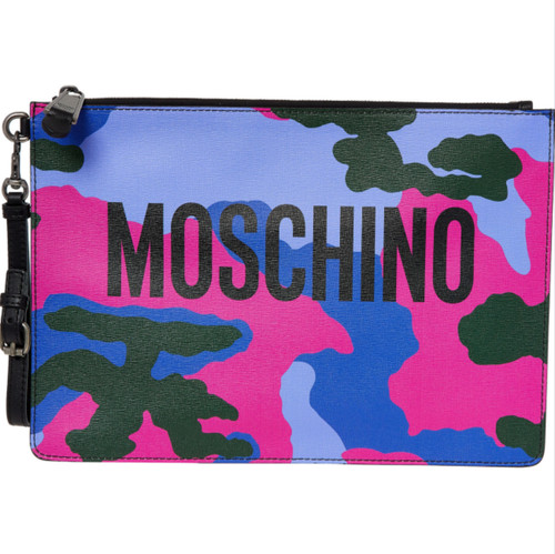 Moschino couture clutch logo - couture,