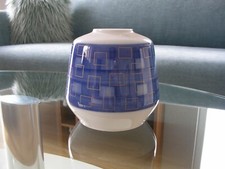 C M Hutschenreuther Hohenberg Vase Weiß White Blau Blue Gold Bavaria Germany (2)