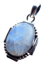 Silber Anhänger Mondstein Edelsteinanhänger 925 er Sterling Silberschmuck Stein