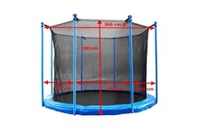 Innenliegendes Sicherheitsnetz 366 cm Ø 6 Stangen Netz Trampolin Fangnetz