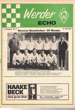 Fussball-Programmheft   67/68    Liga    Werder Bremen - Borussia Neunkirchen