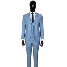 Slim Fit Herrenanzug in Blau