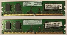 2x Infineon SDRAM  HYS64T32000HU-5-A DDR2 Arbeitsspeicher PC2-3200U 333MHz 256MB