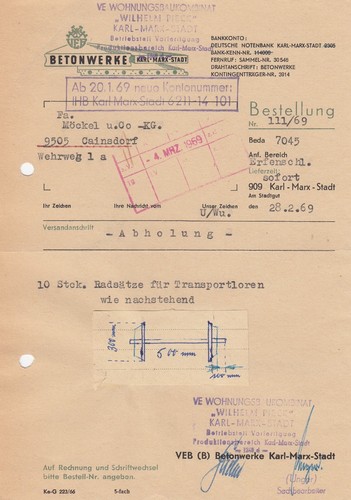 Karl marx stadt - karl-marx-stadt,, brief