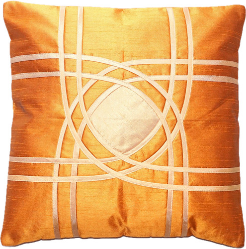 Ocker mit beige muster dupion - ocker,
