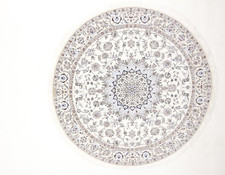 Wunderschöner Orientteppich super Nain 6 La mit Seide ( 200 x 200  cm ) Neu