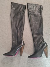 Leder Overknee Stiefel Gr. 39 von Buffalo