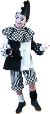 Pierrot harlekin kostüm - pierrot,