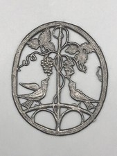 Filigranes Zinn Bild Vögel