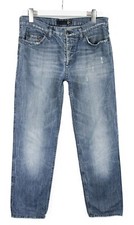Just Cavalli Herrenjeans W33/L30 Gerades Bein Distressed Verblichen Knopf Fly