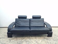 Nelo Kroken Sofa Åke Fribytter Designer Echtledersofa in schwarz