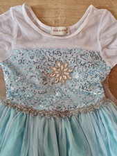 Elsa Kleid/Kostüm mit langer Schleppe für Mädchen, Größe ca 104 , Gebraucht