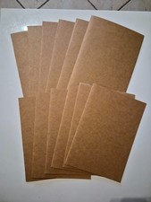 12 Blanko große Glückwunschkarten A5  schlicht elegant  braun wie Urkundenpapier