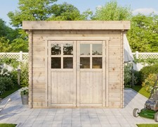 Gartenhaus Holzhaus Blockhaus Gerätehaus 3x3m 28mm