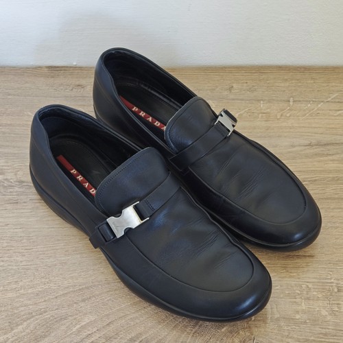 Prada men black leather - prada, men's